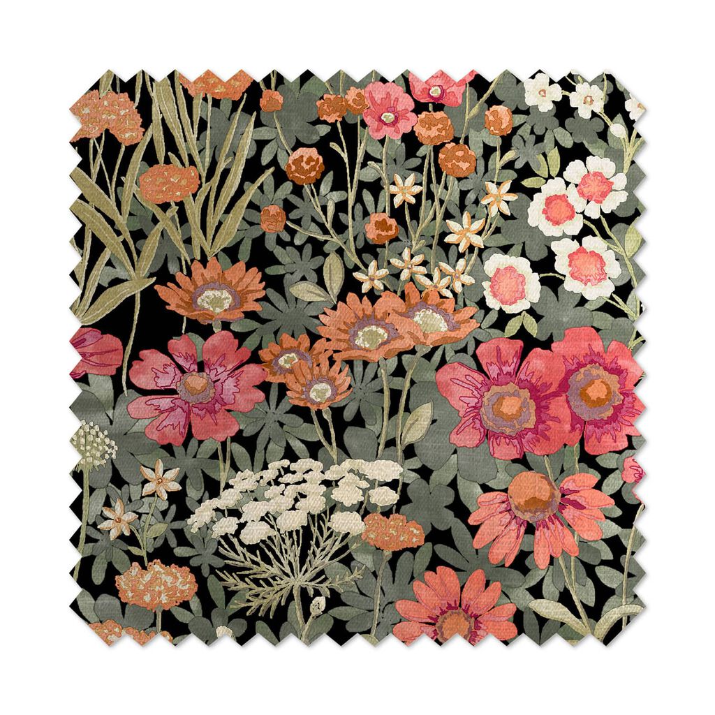 Wallflower Night Garden Roman Blind