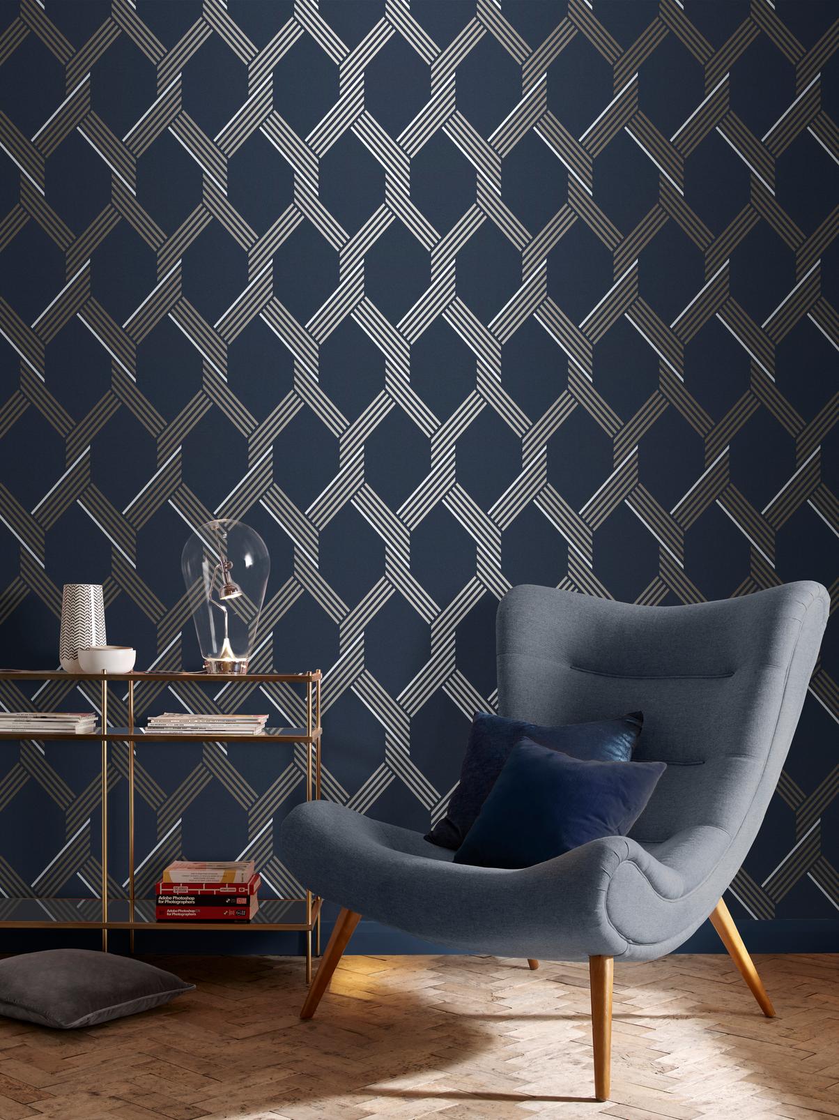 Vector Navy Gold Wallpaper - 105466_ROOMSET_01.jpg