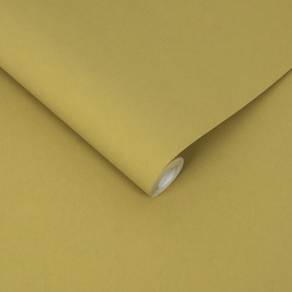 Serene Saffron Plain Wallpaper