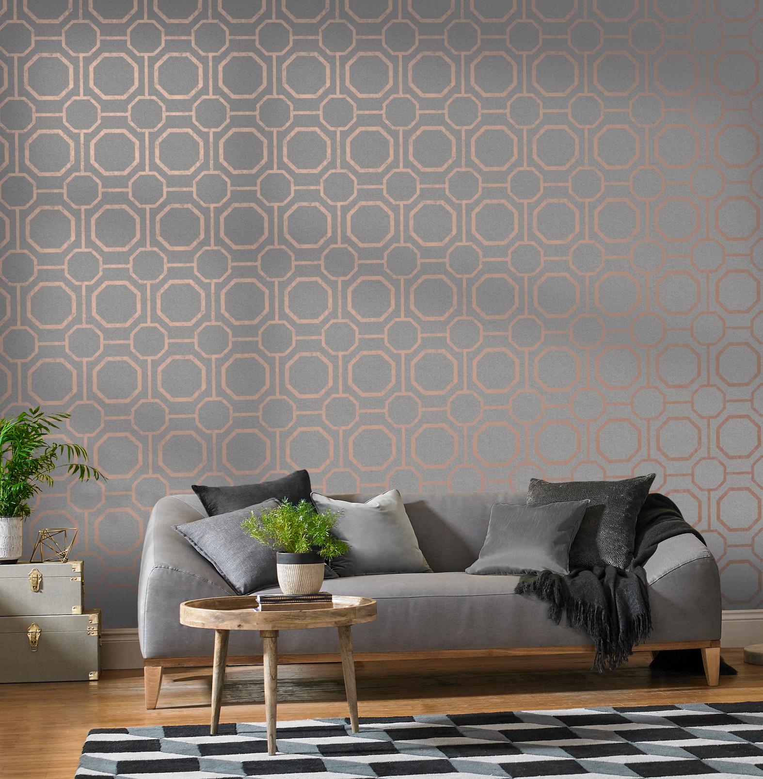 Sashiko Rose Gold Wallpaper - 105773_ROOMSET_01.jpg