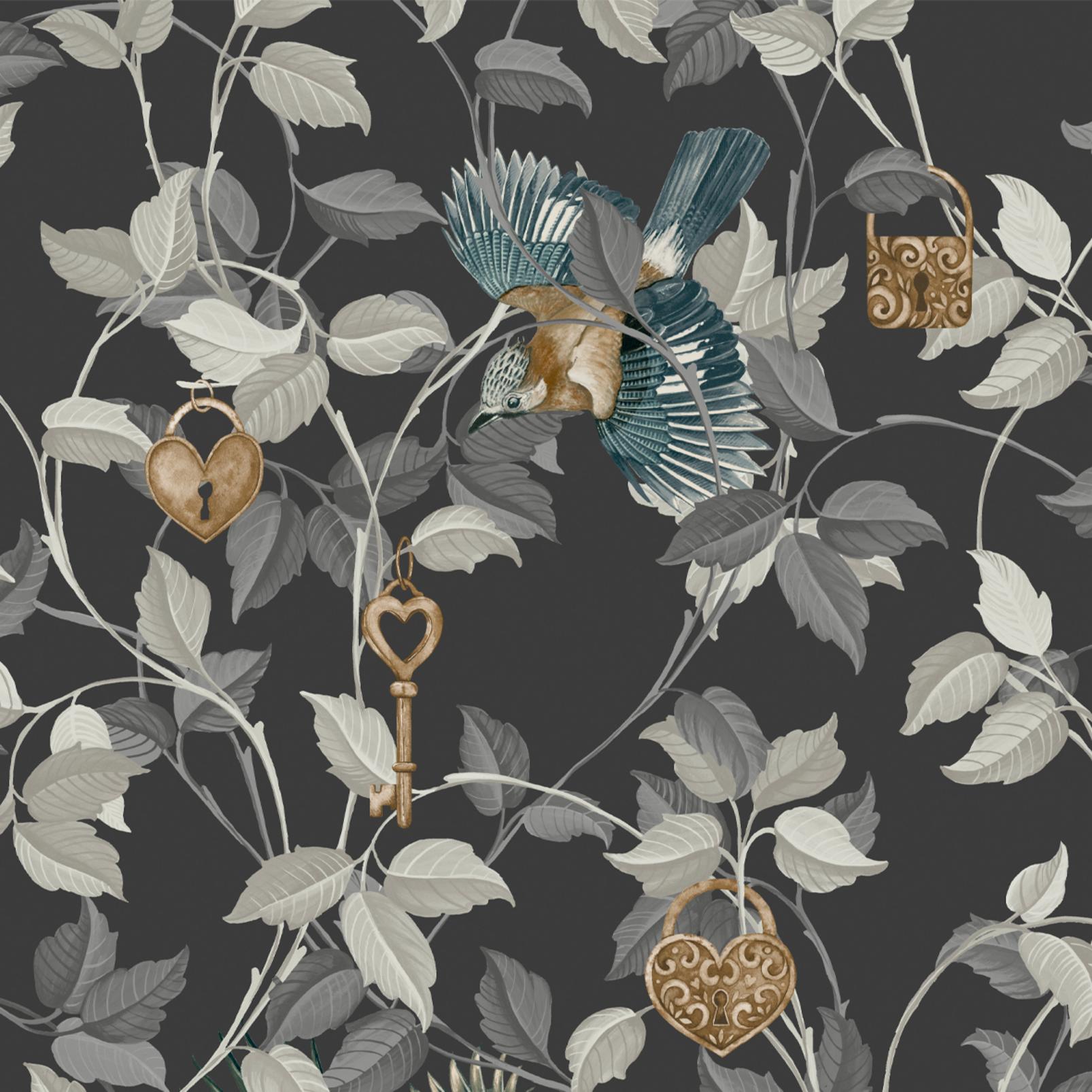 Lock & Key Charcoal Wallpaper - 115051_TILE_LOCK & KEY CHARCOAL_01.jpg