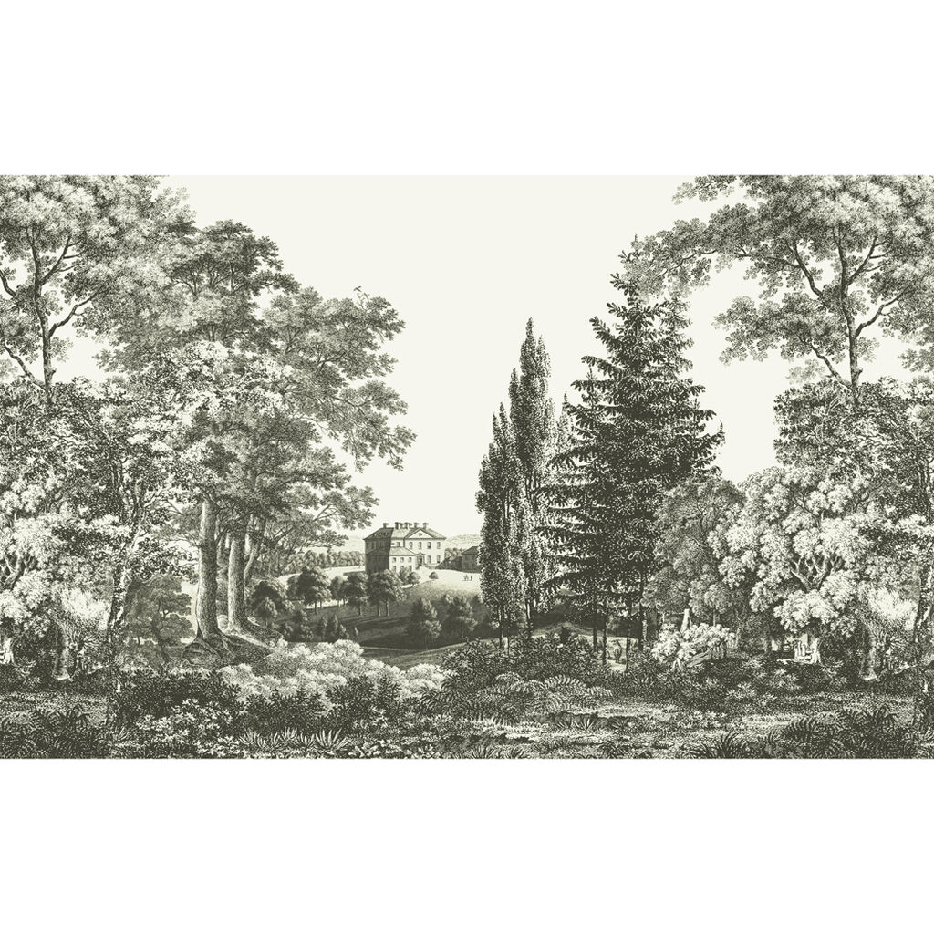 Stately Manor Gray Bespoke Mural