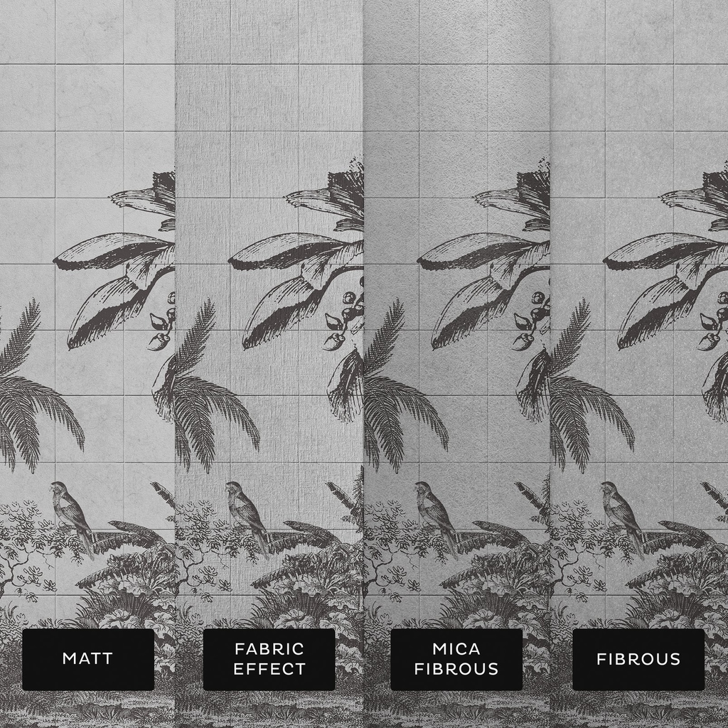 Tiled Jungle Black & White Bespoke Mural - 114332_SUBSTRATE_01.jpg