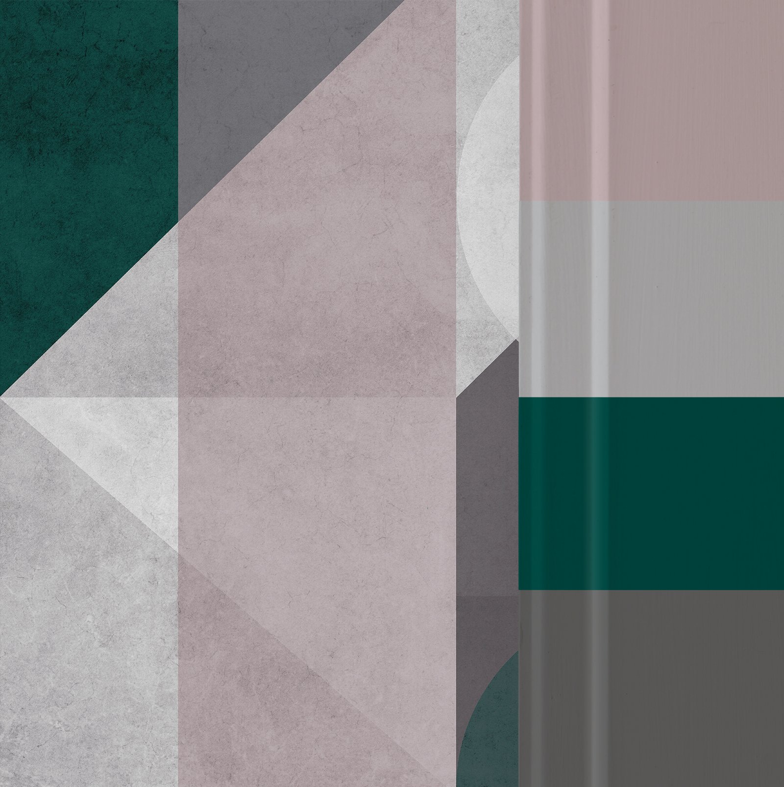 Abstract Geo Pink & Green Bespoke Mural - 114324_FLATLAY_01.jpg