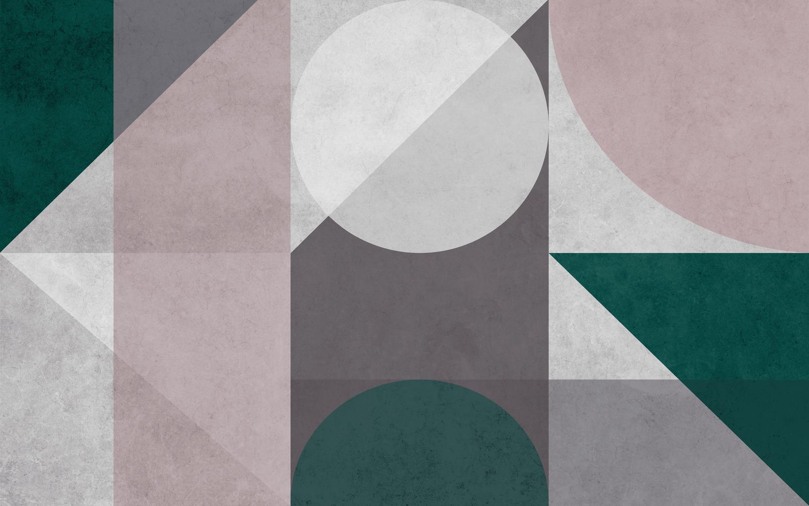 Abstract Geo Pink & Green Bespoke Mural - 114324_MAINTILE_01.jpg