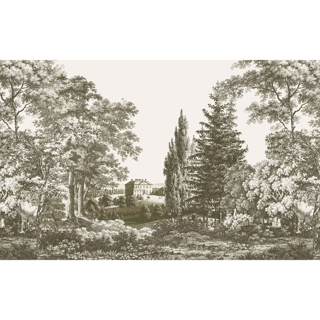 Stately Manor Sepia Bespoke Mural