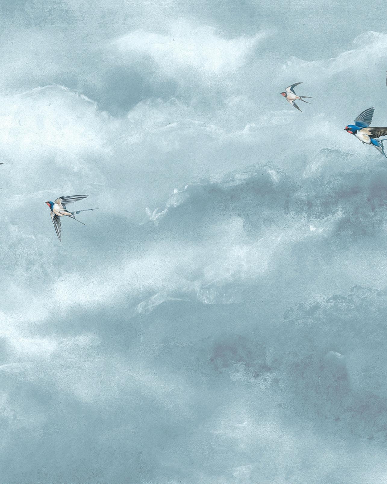 Flight of Swallows Daybreak Bespoke Mural - 117755_TILE_01.jpg