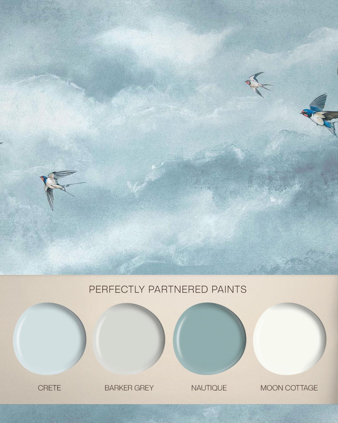 Flight of Swallows Daybreak Bespoke Mural - 117755_FLATLAY.jpg