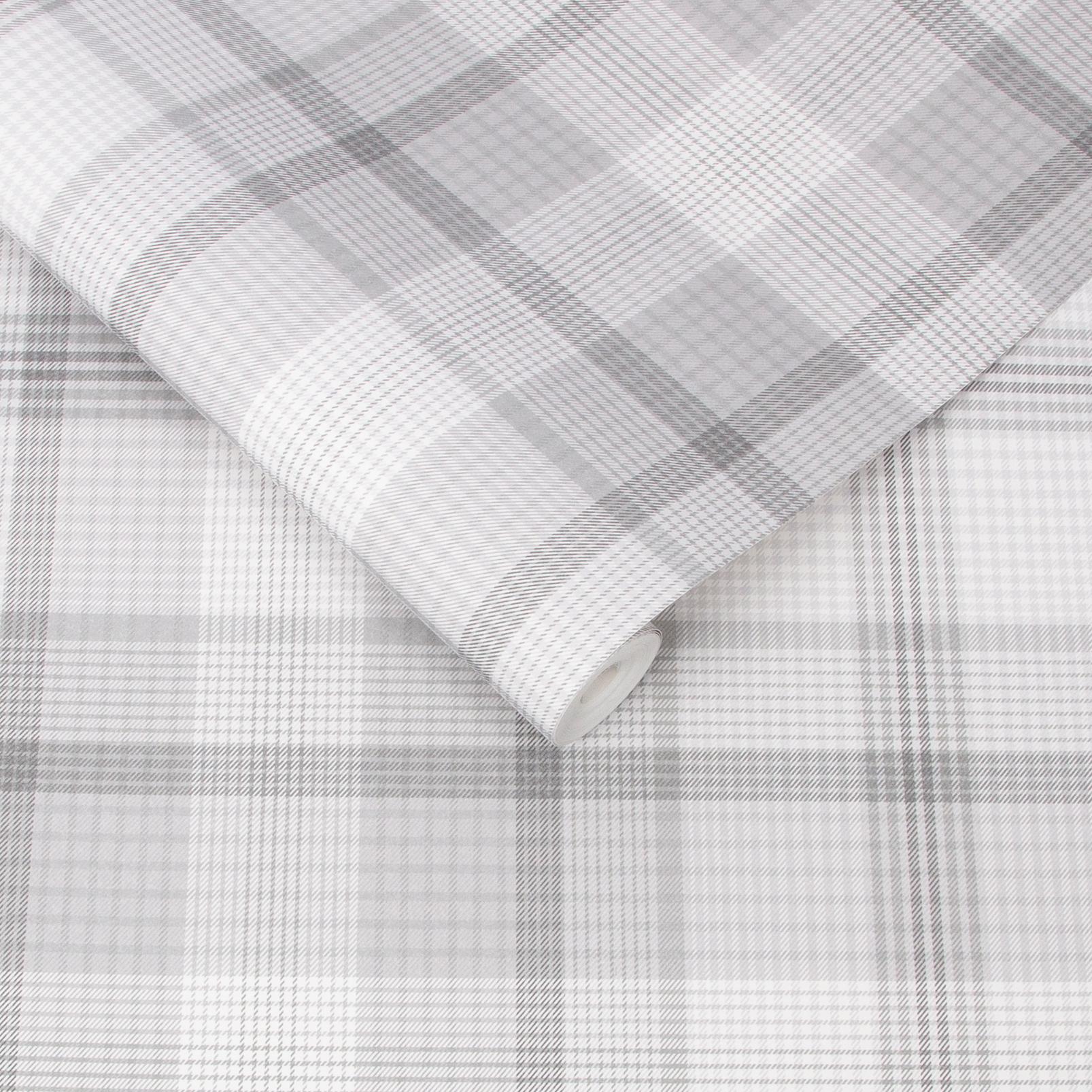 Heritage Plaid Grey Wallpaper - 107594_ROLLSHOT_HERITAGE PLAID GREY_02.jpg