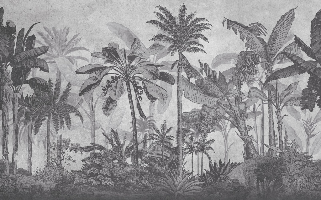 Vintage Jungle Grey Bespoke Mural - 117773_TILE_01.jpg