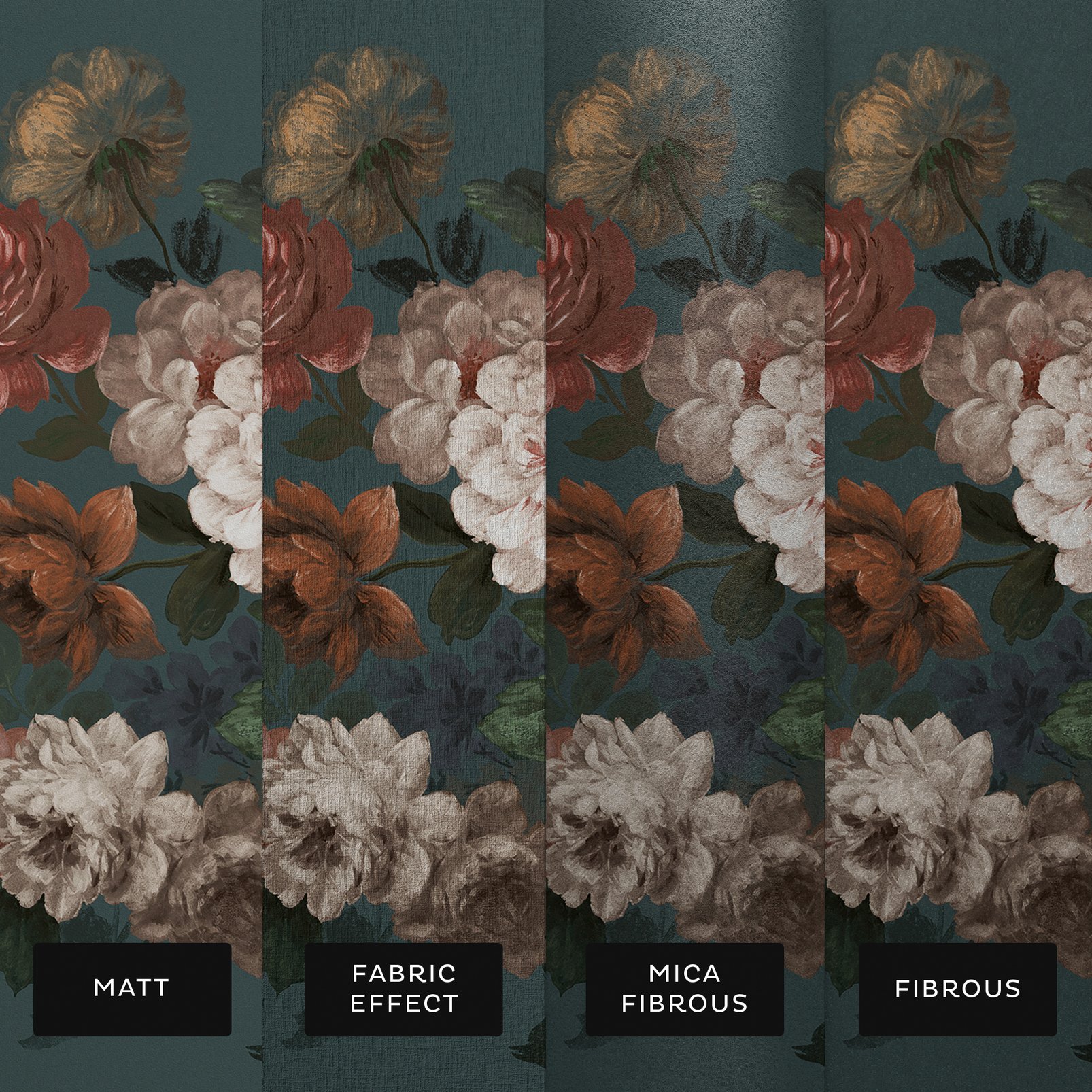 Bloem Teal Bespoke Mural