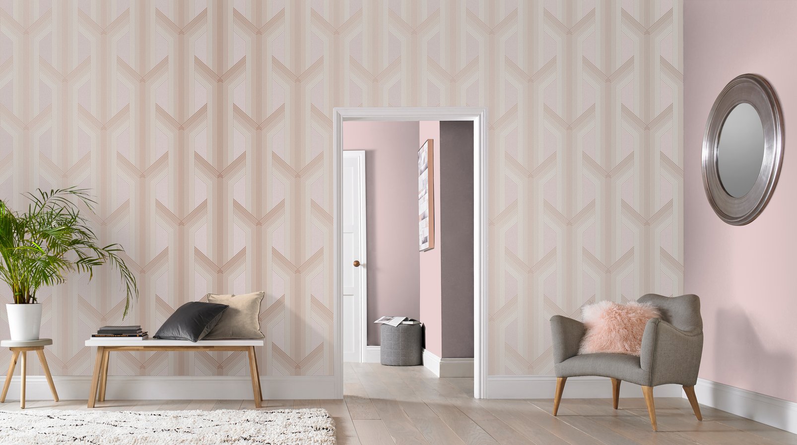 Lagom Geo Blush Wallpaper - 106760_ROOMSET_LAGOM BLUSH_01.jpg