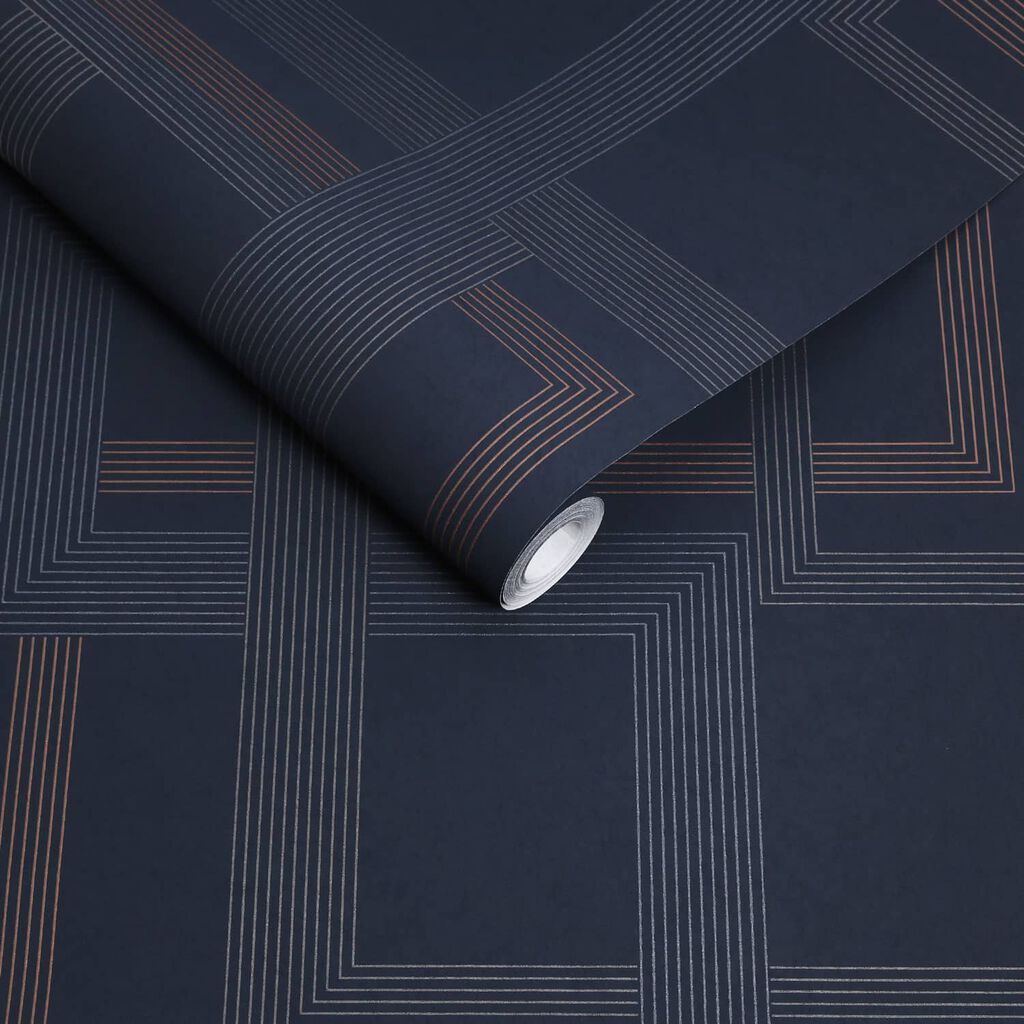 Entwine Navy Wallpaper