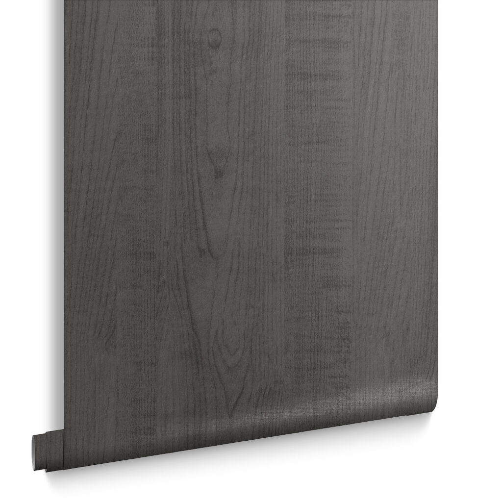 Wood Grain Grey Wallpaper