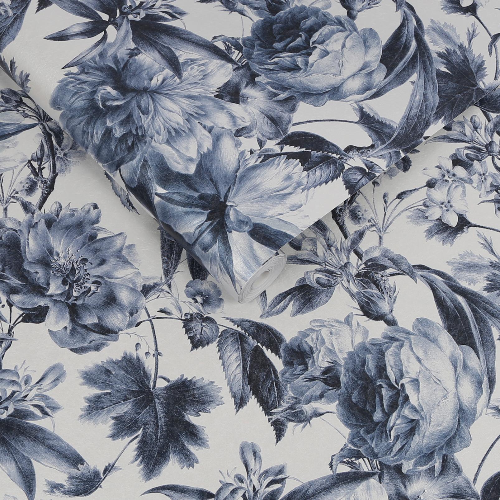 Arcane Garden Ink Blue Wallpaper - 120668_ROLLSHOT_ARCANE GARDEN INK BLUE_02.jpg