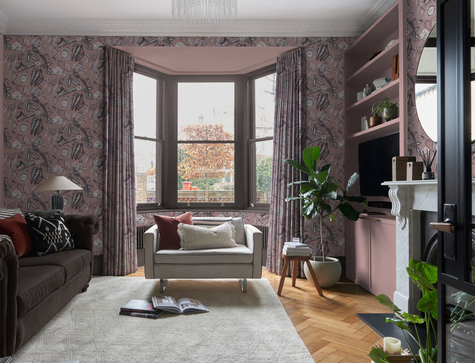 Amherst's Garden Mulberry Wallpaper - 120653_ROOMSET_AMHERST'S GARDEN MULBERRY_02.jpg