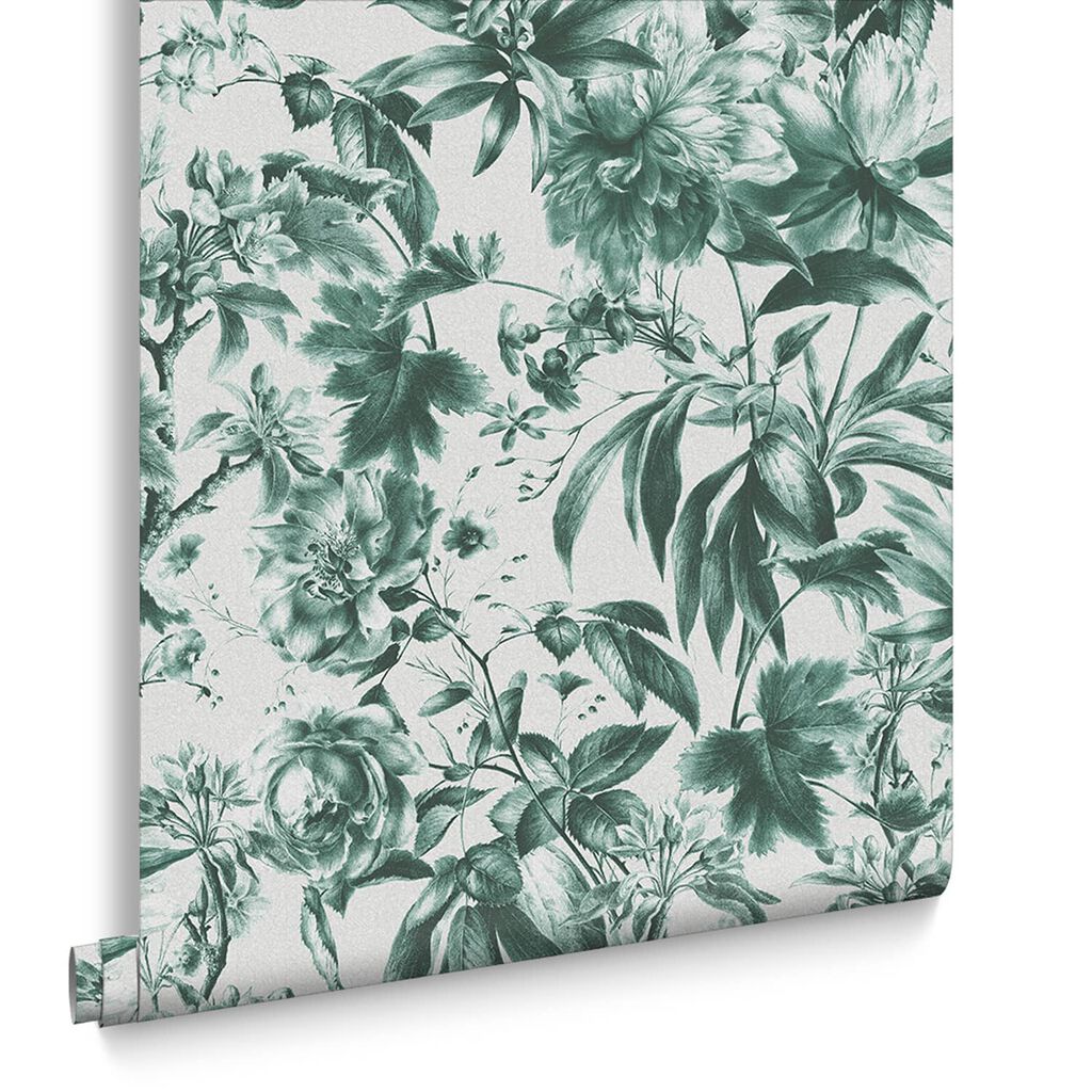 Arcane Garden Verdigris Wallpaper