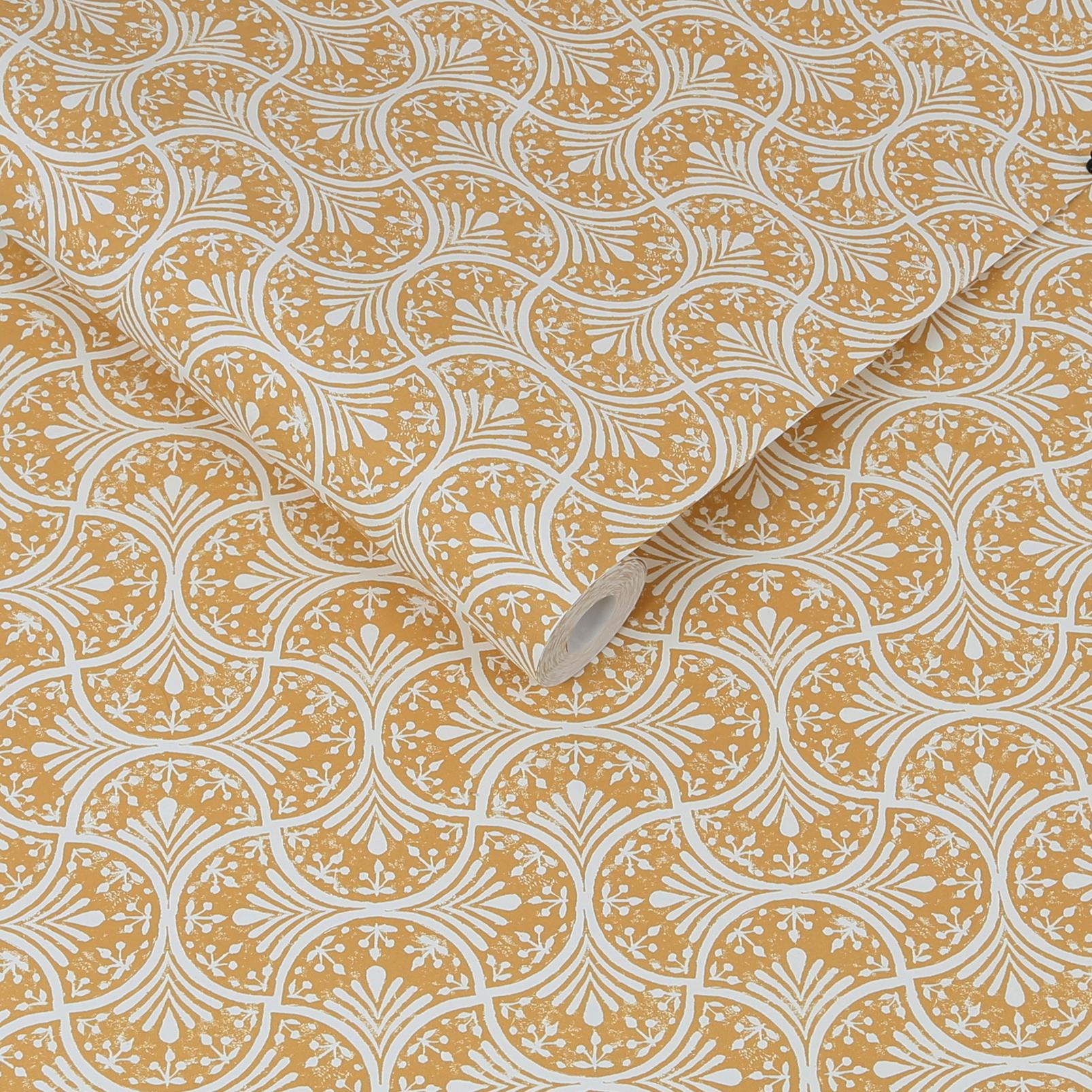 Hopwood Cottage Ochre Wallpaper - 120638_ROLLSHOT_HOPWOOD COTTAGE OCHRE_02.jpg