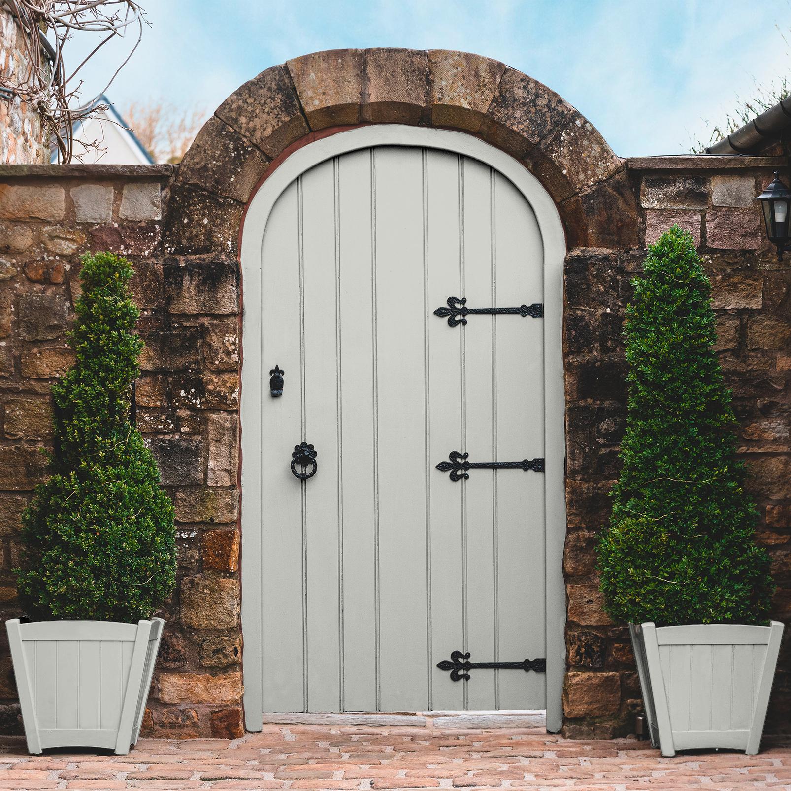Champagne Flute Painted garden gate