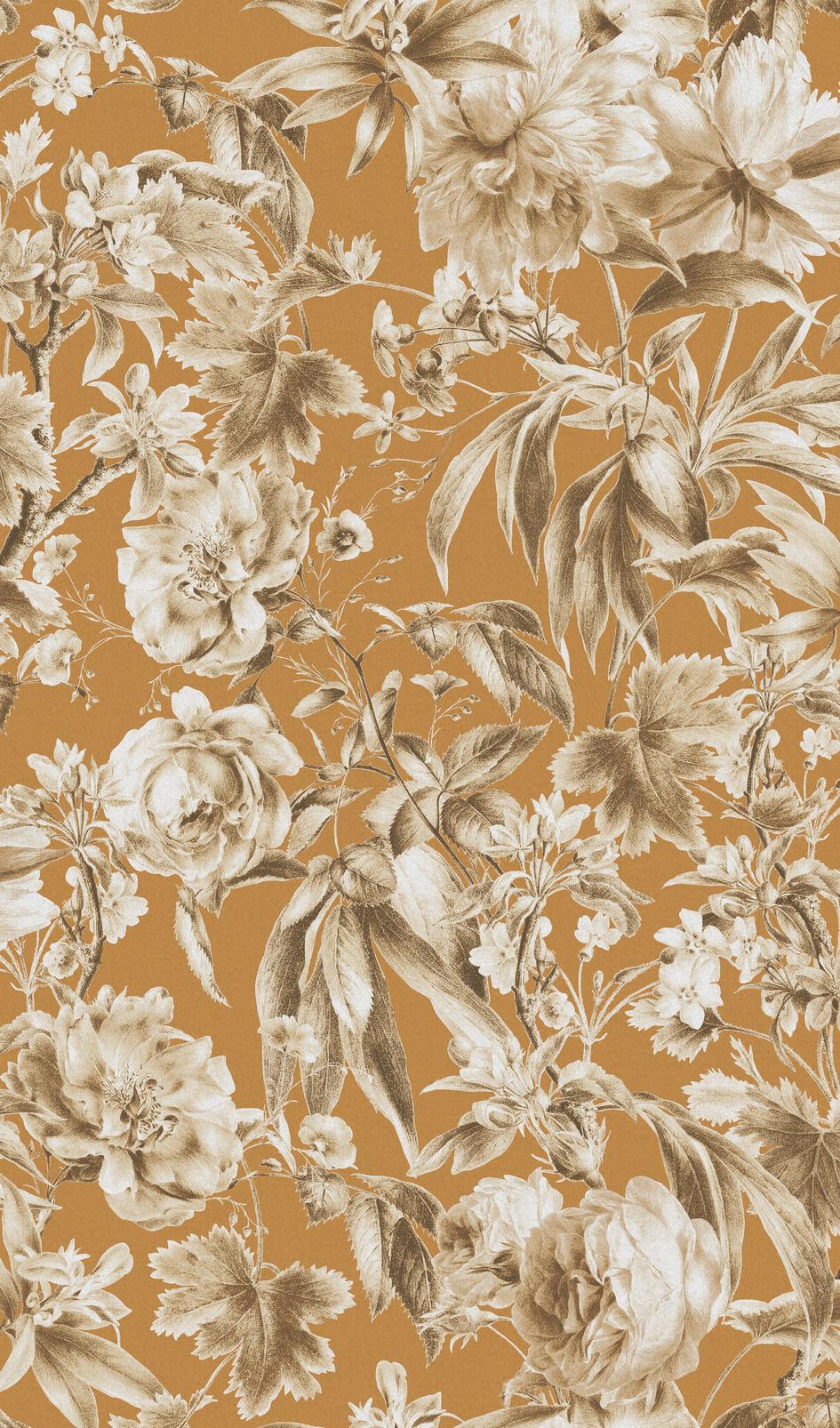 Arcane Garden Ochre Wallpaper - 120709_TILE_ARCANE GARDEN OCHRE_01.jpg