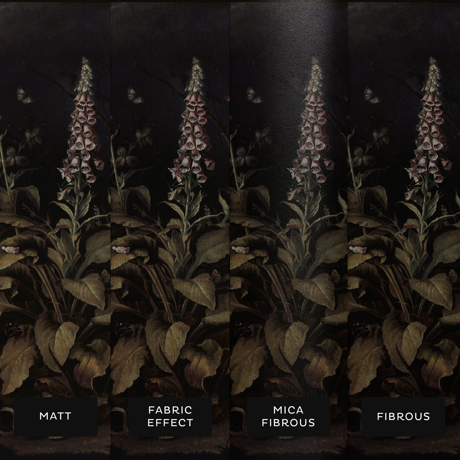 Weaver Foxglove and Brambles Bespoke Mural substrate information