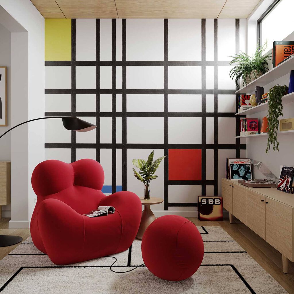 Mondrian Composition Bespoke Mural