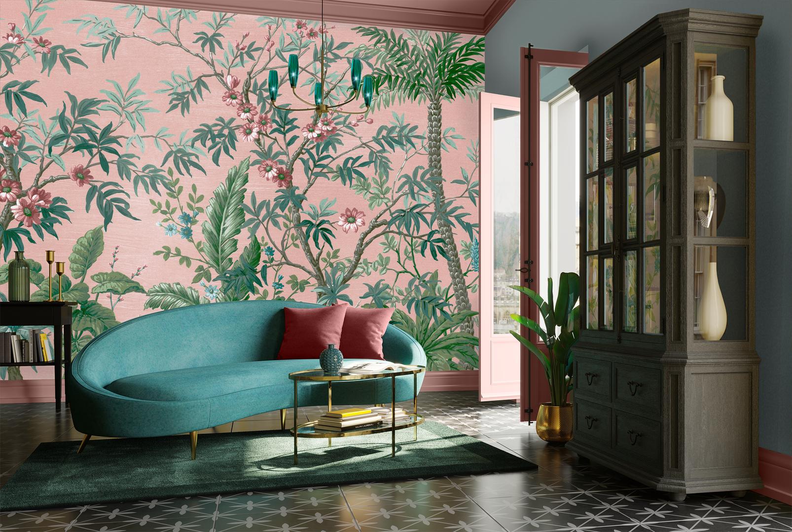 Vintage Tropical Blush Bespoke Mural - 112436_ROOMSET_01.jpg