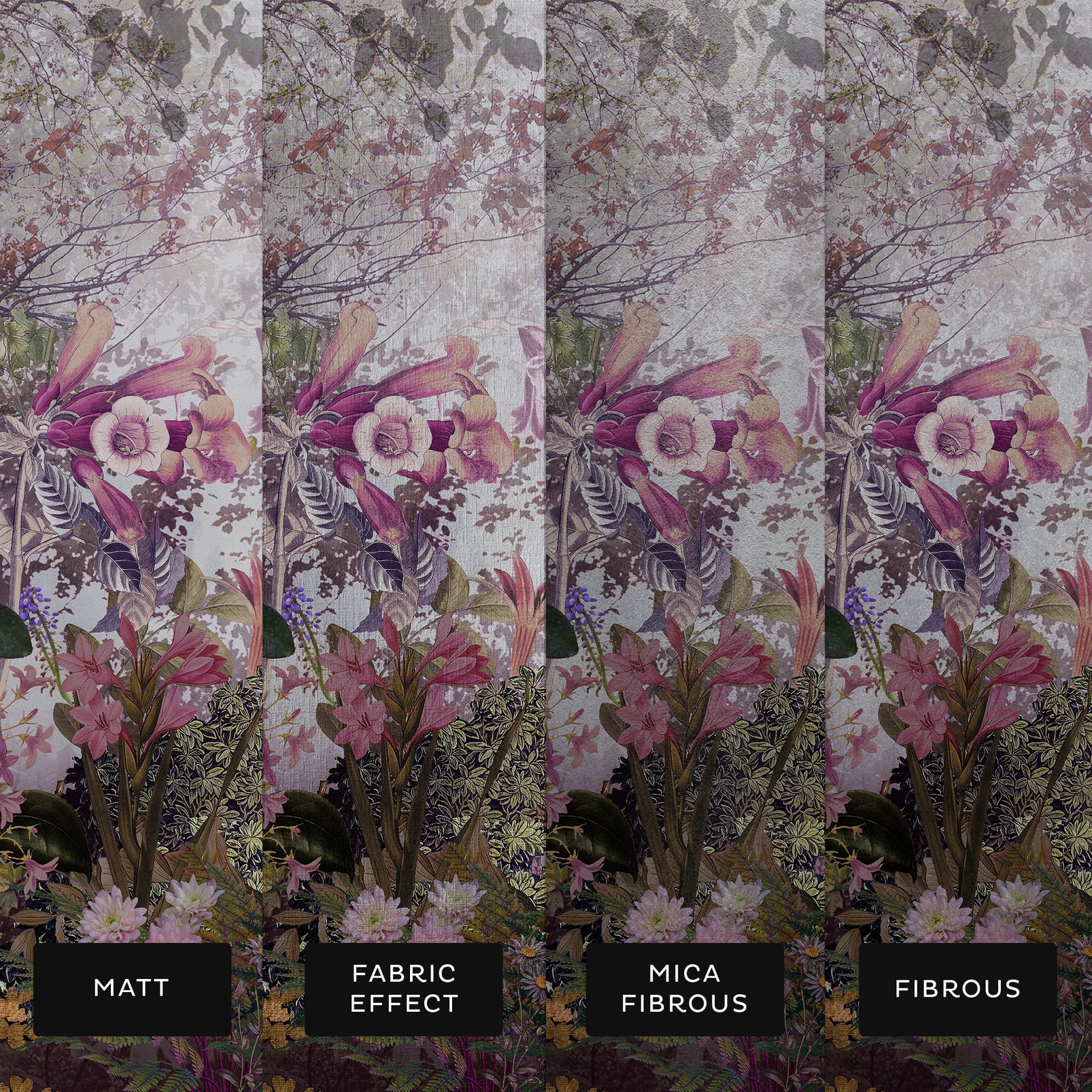 Fantasy Floral Bloom Bespoke Mural substrate information