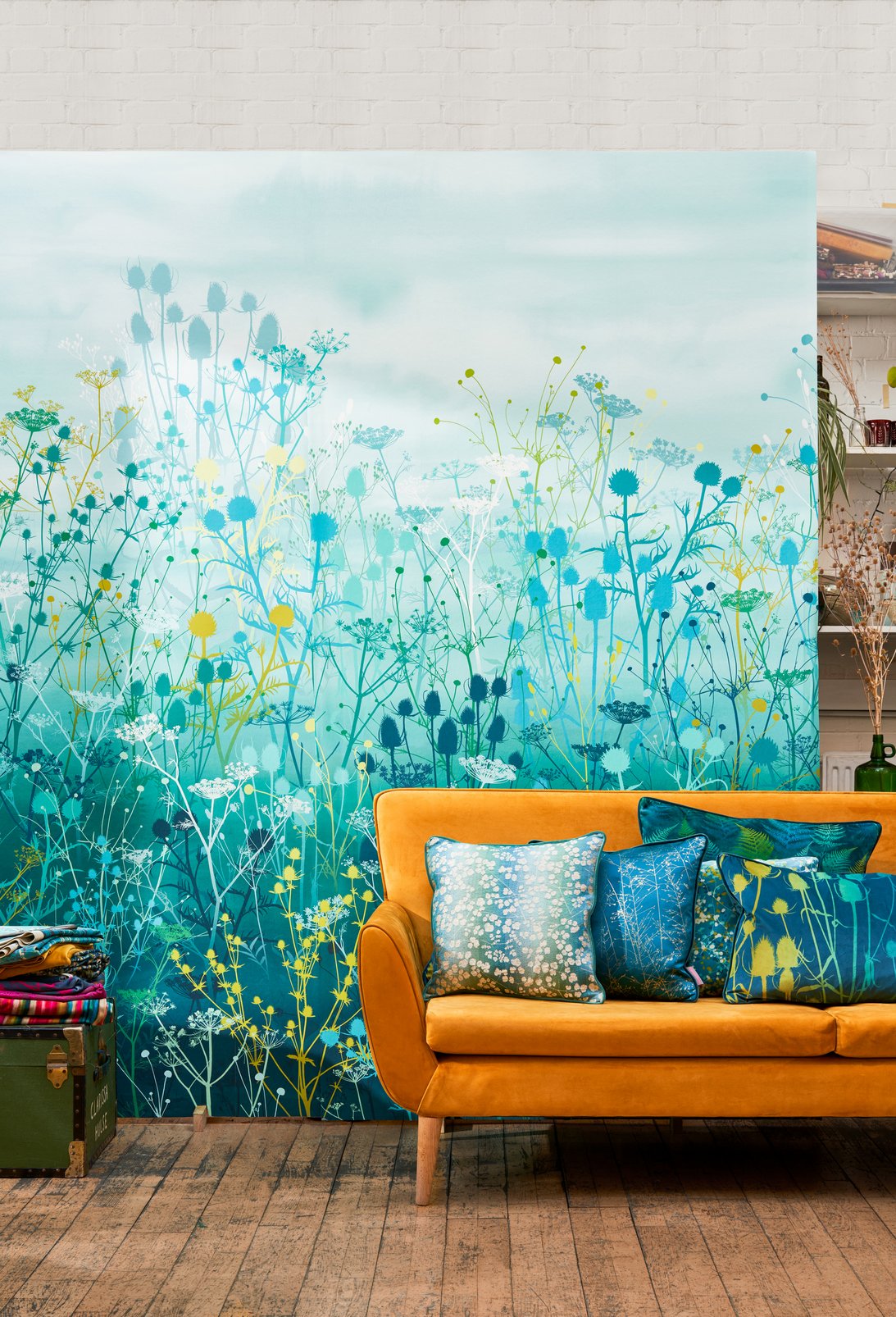 Tania's Garden Peacock Bespoke Mural by Clarissa Hulse - 120417_ROOMSET_01.jpg