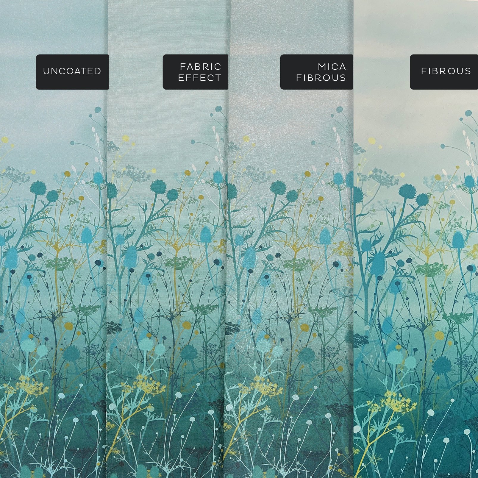 Tania's Garden Peacock Bespoke Mural substrate information