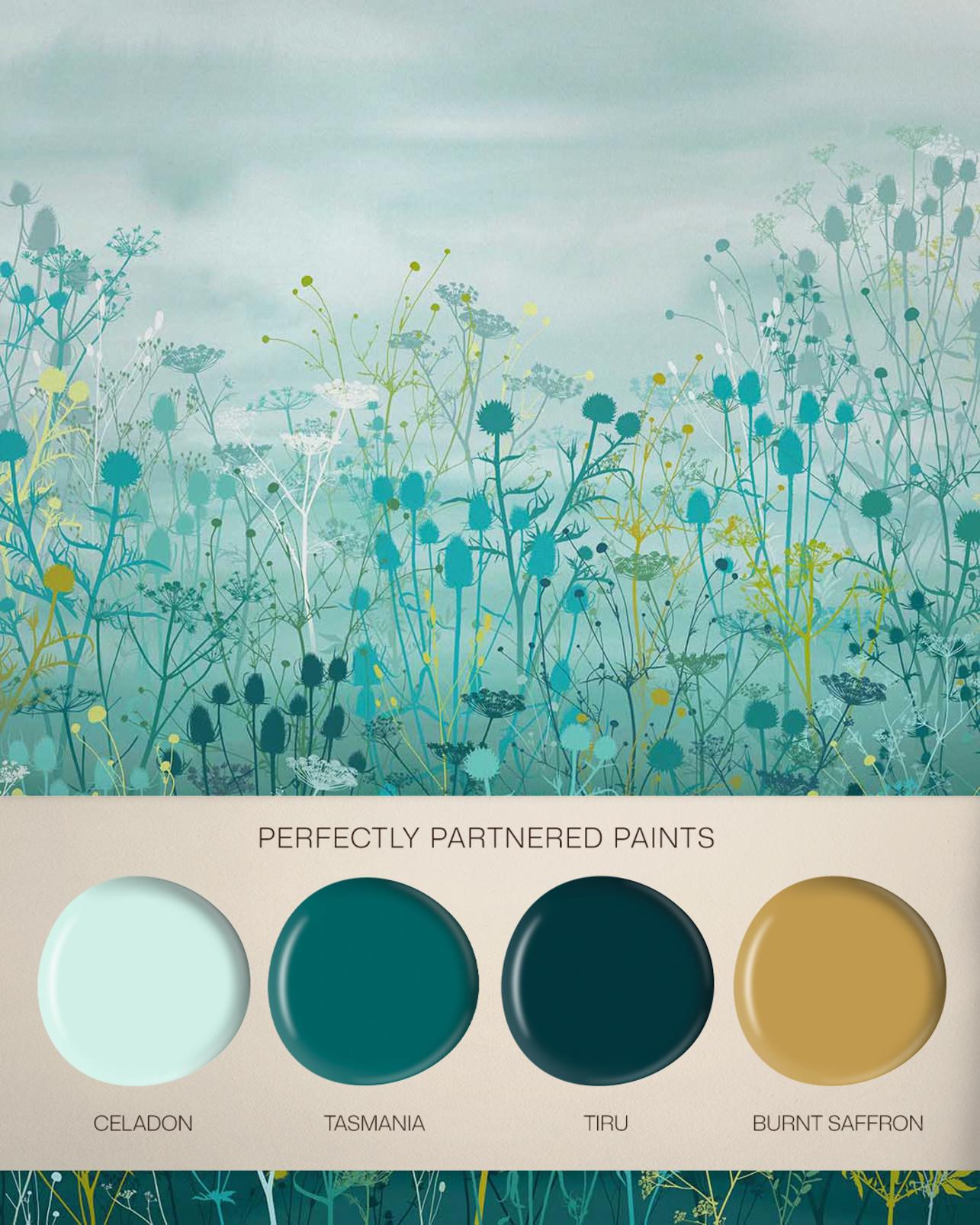 Tania's Garden Peacock Bespoke Mural by Clarissa Hulse - 120417_FLATLAY.jpg