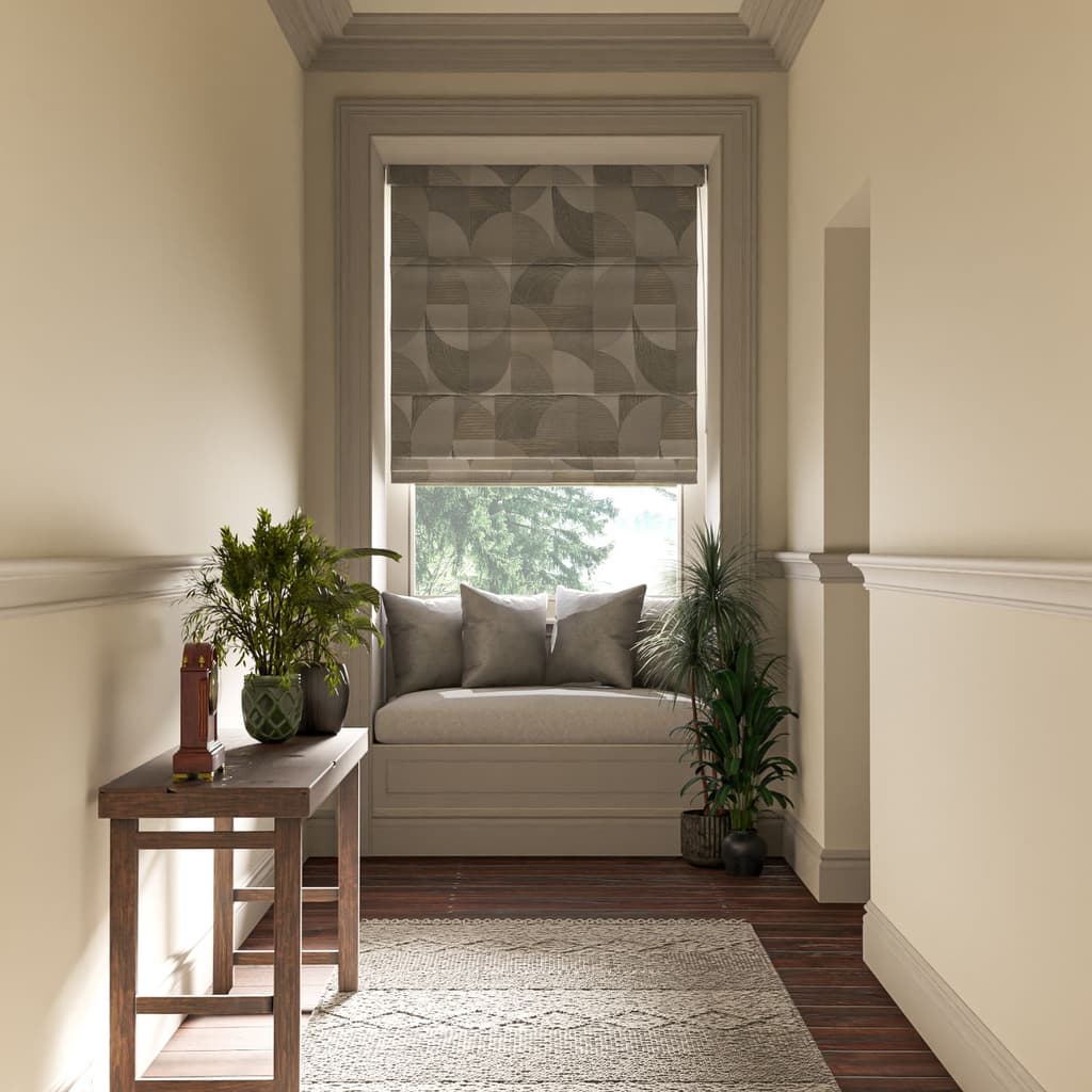 Stitched craze roman blinds